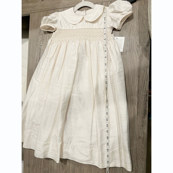 Strasburg Ivory Silk Smocked Dress Size 3 Special Occasion Flower Girl NWT - Picture 10 of 10